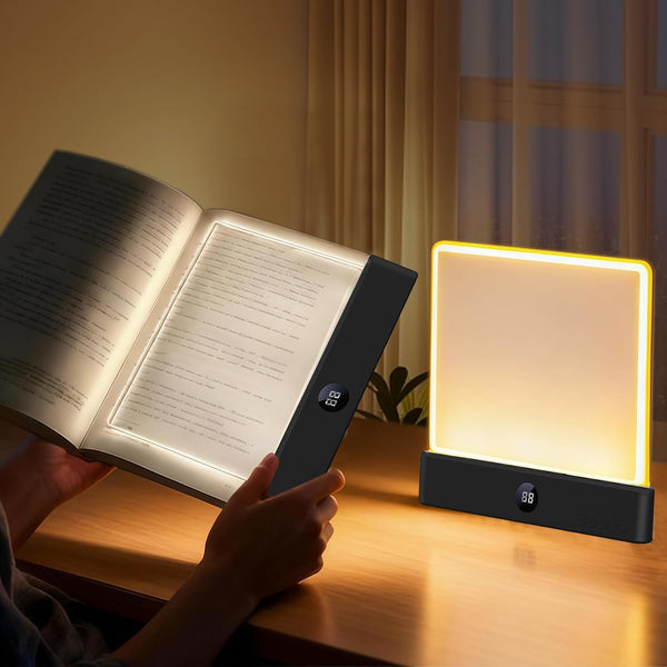Generic Book Page Light, 2 in 1 Rechargeable Flat Book Light, 3 Color