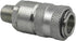 PD243 1/8" 1/4"-18 2.1" Series PD Steel Test Port and Diagnostic Equipment Quick Coupler with Male Pipe Thread, Body