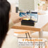Generic Dimmable Bulb, Pull Chain Desk Lamp with AC Outlet, Linen Bedside Lamp with Two Phone Stands, Table Lamp