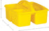 Teacher Created Resources Yellow Plastic Storage Caddy 6-Pack, 3 Compartment for Classrooms, Kids Room, Office