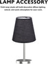1pc DOITOOL Fabric Lampshade Black Home Decor Black Floor Lamp White Candles Small Lamp Shade Cloth Lamp Shades