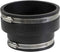 6I59 Flexible PVC Reducing Coupling with Stainless Steel Clamps, 5.5" x 4.5" Inner Diameter