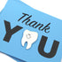 Embellish by Jackie Pack 10 Tooth Thank You Card for Dentists of | Handmade Dental Hygienist Greeting Notecard | Aqua