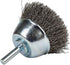 Forney 60005 Cup Brush, Coarse Crimped Wire, 2 1/2-Inch with 1/4-Inch Shank