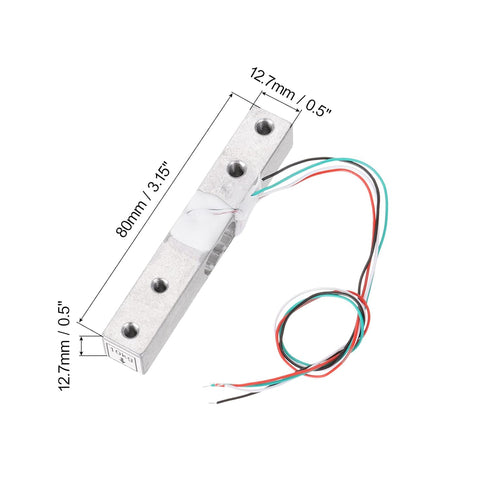 MECCANIXITY Digital Load Cell Weight Sensor Kit, 10KG + HX711 Module, 24 Bit Precision A/D Dual-Channel