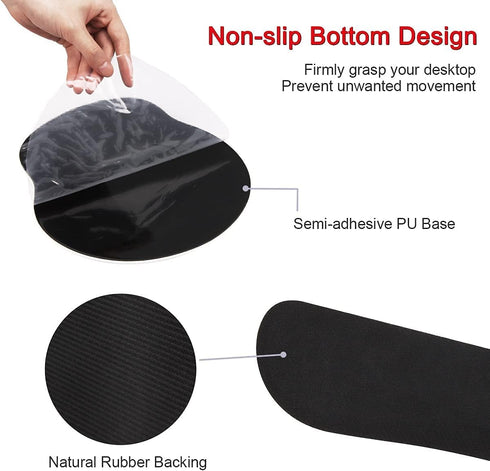 Ergonomic Mouse Pad Wrist Support Gel and Keyboard Wrist Rest Set for Laptop, Gaming, Office, Durable and Comfortable