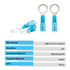 Sanuke 16-14 AWG - 3/8" Heat Shrink Ring Terminals Tinned-Copper Marine Grade Waterproof Heat Shrink Wire Connectors Blue 105pcs