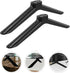 Sewroro 2pcs Black Plastic TV Stand Legs - Replacement Base for TVs