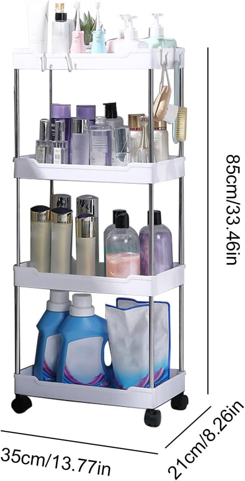 Generic Cart Storage Rack Mobile Organizer, Portable Tier Shelf | Versatile Rolling Utility Stand, Sturdy Space-Saver