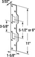 10538 5-1/2 1-5/8 11 Pack) Prime-Line U Maximum Security Combination Door Strike In. Hole Spacing x In. with Screws