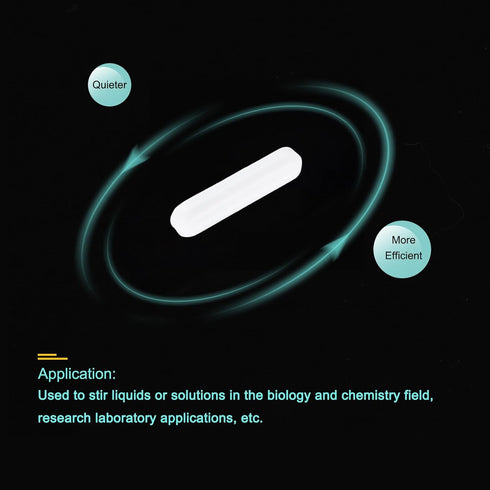 MECCANIXITY Magnetic Stirrer Mixer Stir Bar Rod 35mm x 8mm Cylinder Shape, PTFE Coating Magnet for Laboratory, 46Pcs