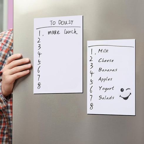 Tatuo 24 Pcs Magnetic Dry Erase Whiteboard Sheet, Flexible Stain Resistant Whiteboard Sheets for Fridge Kitchen