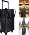 HOSDZOU Rolling Shopping Bag, Small Shopping Cart with Wheels,Collapsible Portable Waterproof Tote for