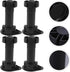 4pcs 100-120mm, Lurrose Adjustable Black Plastic Sofa Legs with Clip Thickened Cabinet Feet for Tv Stand and Furniture