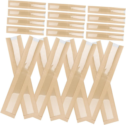 SMASOLO 100pcs French Bread Bags with Window Oil-resistant Homemade Bread Packaging for