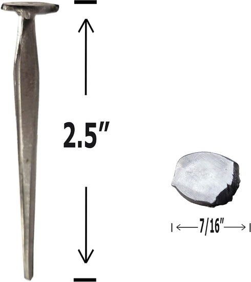 2.5" Clinch (8d) 2.5 inch (1, LB) - Antique nail - Decorative nail for hanging, flooring, furniture, barn door