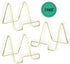 Wire Easel Display Stand 4" H - Twisted Brass Finish Metal, Pack of 3