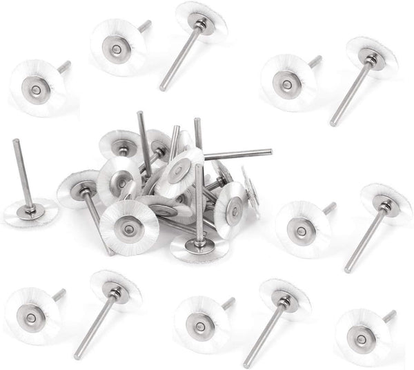 XMHF 20pcs Rotary Brushes, 25mm 1" Dia Nylon Wheel Buffing Polishing Tool