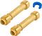 SUNGATOR 1/2 Inch Slip Coupling, Push Fit Repair Plumbing Fittings, No Lead Brass PEX Fittings (2-Pack)