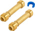 SUNGATOR 1/2 Inch Slip Coupling, Push Fit Repair Plumbing Fittings, No Lead Brass PEX Fittings (2-Pack)