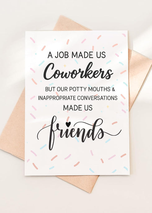 TEEMI -Funny Birthday Card for Coworker Colleague, Humor Going Away Card for Work Friend