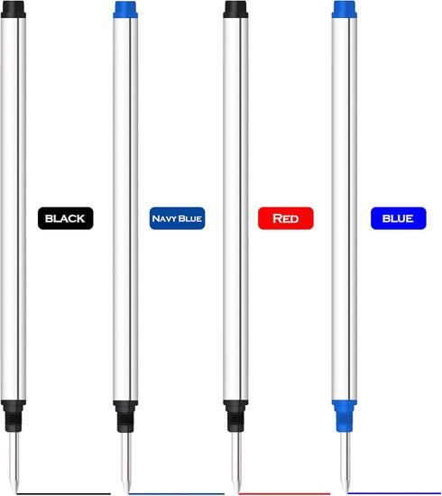 DunBong 5 Pack Spiral Refill, Replaceable Gel Ink Rollerball Refills, 0.5mm Medium Point, Blue