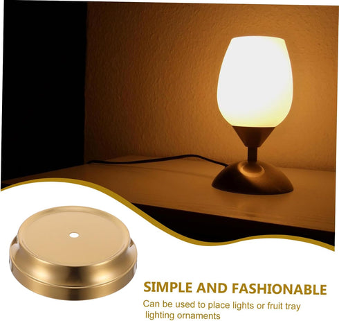 Round Table Lamp Base Iron Base for Desk Lamps Elegant Copper Finish Stable Design for Home Decor Easy Maintenance Chic