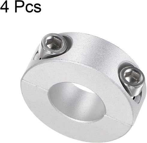 4pcs Double Split Shaft Collar for 17mm Shaft Set Screw Clamp-On Collars, 35mm OD, 12mm Width