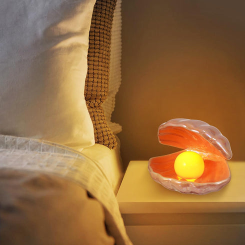 IMIKEYA Shell Light LED Seashells Mood Lamp Portable Night Light in Shell Desktop Ornament Home Decor for Bedroom