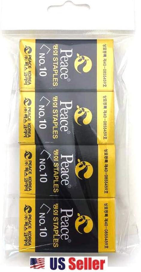 Staples No.10 - Mini Staples, Office School Supplies, 4,000pcs (4 Boxes)