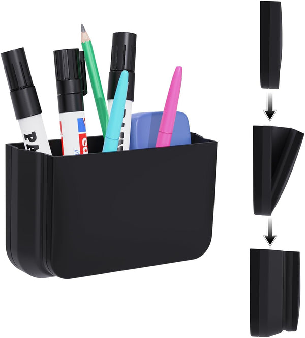 Vaszu Magnetic Foldable Pen Holder, Magnetic Dry Erase Marker Pencil Holder, Strong Magnet