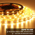 Lights,Onforu16.4ft Dimmable Lighting,3000K 5m 12v 2835 Warm LED Strip Strip Tape Light, LEDs Flexible Warm White Rope