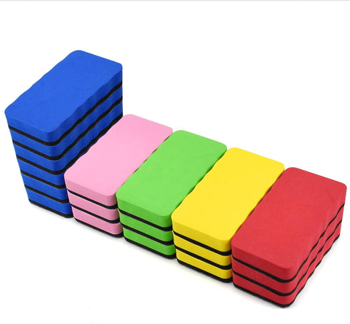 Dry Erase Erasers, Eeoyu 18 Pack Magnetic Whiteboard Dry Erasers, Colorful Wipers for Kids and Classroom Teacher