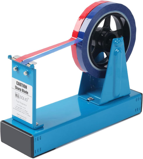 U.S. Solid Desktop Multi-Roll Tape Dispenser, 1.5 Inch Wide, 1 or 3 Inch Core, Iron, Blue