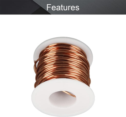 Fielect 1.2mm Inner Dia Enameled Copper Magnet Wire Winding Coil (49.2Ft Length) QA-155 2UEW