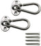 2-Pack M6 Ceiling & Wall Mount Hanging Hardware Fitting Set, 304 Stainless Steel Heavy Duty Pad Eye Hook