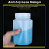 Heyiarbeit Plastic White Translucent Lab Chemical Reagent Bottle 500ml, Wide Mouth Liquid Storage Container, 5pcs