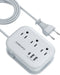 European Travel Plug Adapter USB C, Popowell International Adapter, 4 FT Power Strip with 3 Outlets & 3 USB