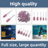95 Pieces Abrasive Stone Points Electric Grinding Accessories Polishing Grinding Head Wheel Tool Kit for Rotary Tool (Red)