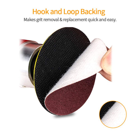 SPEEDWOX 100pcs Hook and Loop Sanding Discs, 2 inch 600 Grit Sandpaper for Woodworking Rotary Tools