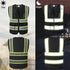 Reflective Safety Vest | High Visibility Mesh Vest with 5 Pockets & Zipper Front - Meets ANSI/ISEA Standards