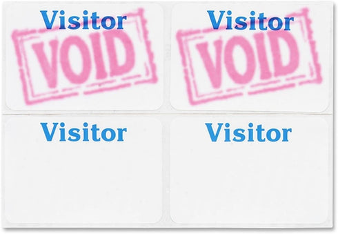 C-Line Time's Up! Self-Expiring Visitor Badges, 3 x 2 Inches, 100 per Box (97005)