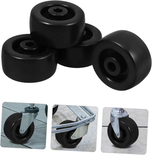 4pcs Cabilock Supermarket Shopping Cart Replacement Wheel Trailer Jack Wheel Utility Cart Rolling Hardware