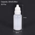 uxcell 20ml Plastic Dropper Bottles - Empty Squeezable Dropper Bottle with Cap, White, Pack of 20