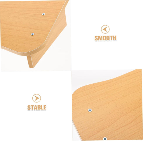 Baluue Wooden Footrest Stool Compact Non-Slip Design for Under Desk Use Portable Step Stool for Bathroom and Office