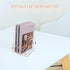 Cabilock Heart-Shaped Retractable Iron Bookend Desk Book Holder Elastic Book Organizer for Student Study and Office Use