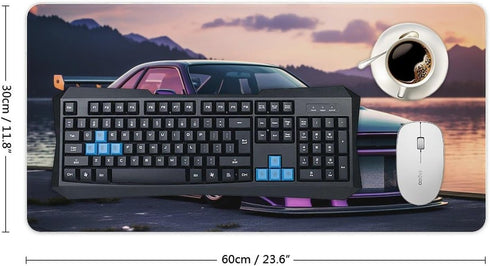 JDM Car R34 Large Mouse Pad Japanese Car Purple Sea Cool Desk Mat Computer Accessories Gaming Office Organizers Supplies Decor Essentials Keyboard Pads for Desk Rubber 30x60cm by ANMOGID