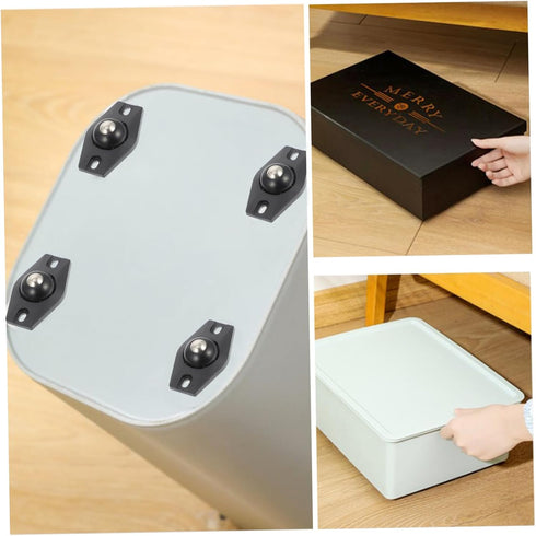 8pcs PRETYZOOM Material Storage Case Caster Adhesive Rolling Wheels High Load Capacity Noiseless Moving Cart Wheels