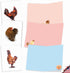 The Best Card Company - 20 Blank Birds Notes with Envelopes - All Occasion Chicken Assortment (10 Designs)