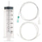 SHAOTONG 300ml Syringe for Feeding Pets, Liquid Refilling, Drawing Oil Fluid with 2Pcs 40 Inch Tube and Tip Adapter